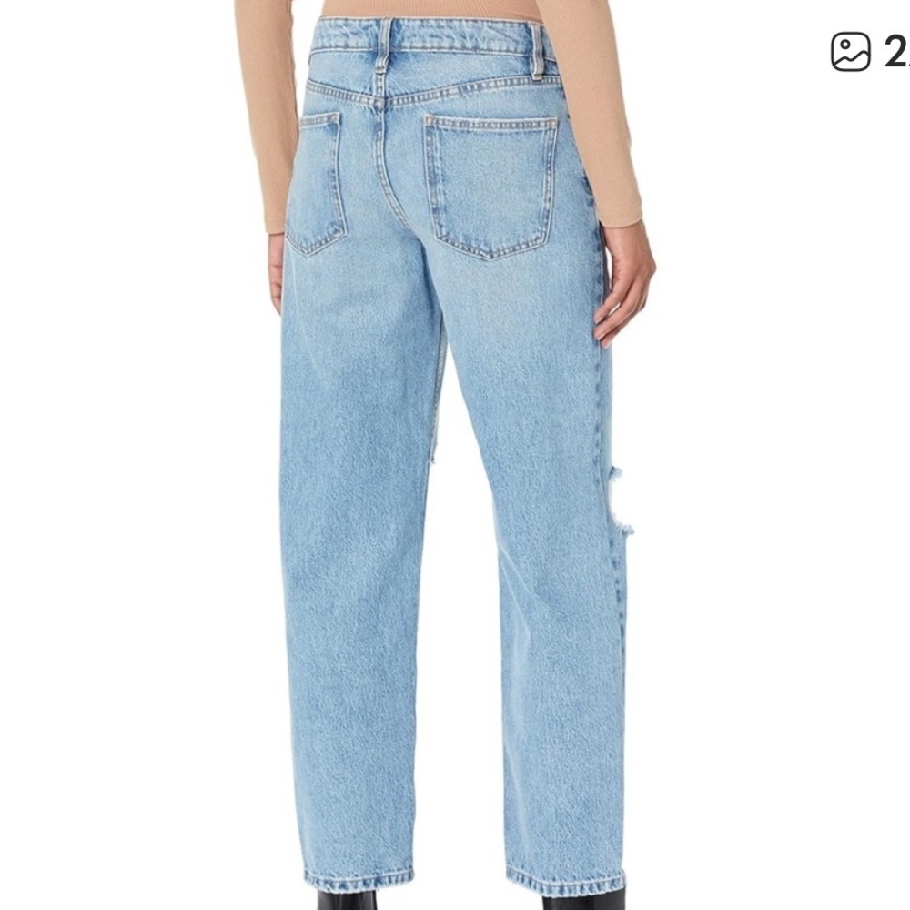 The Drop Luca High-Rise Distressed Loose Straight-Fit Denim - Picture 2 of 5